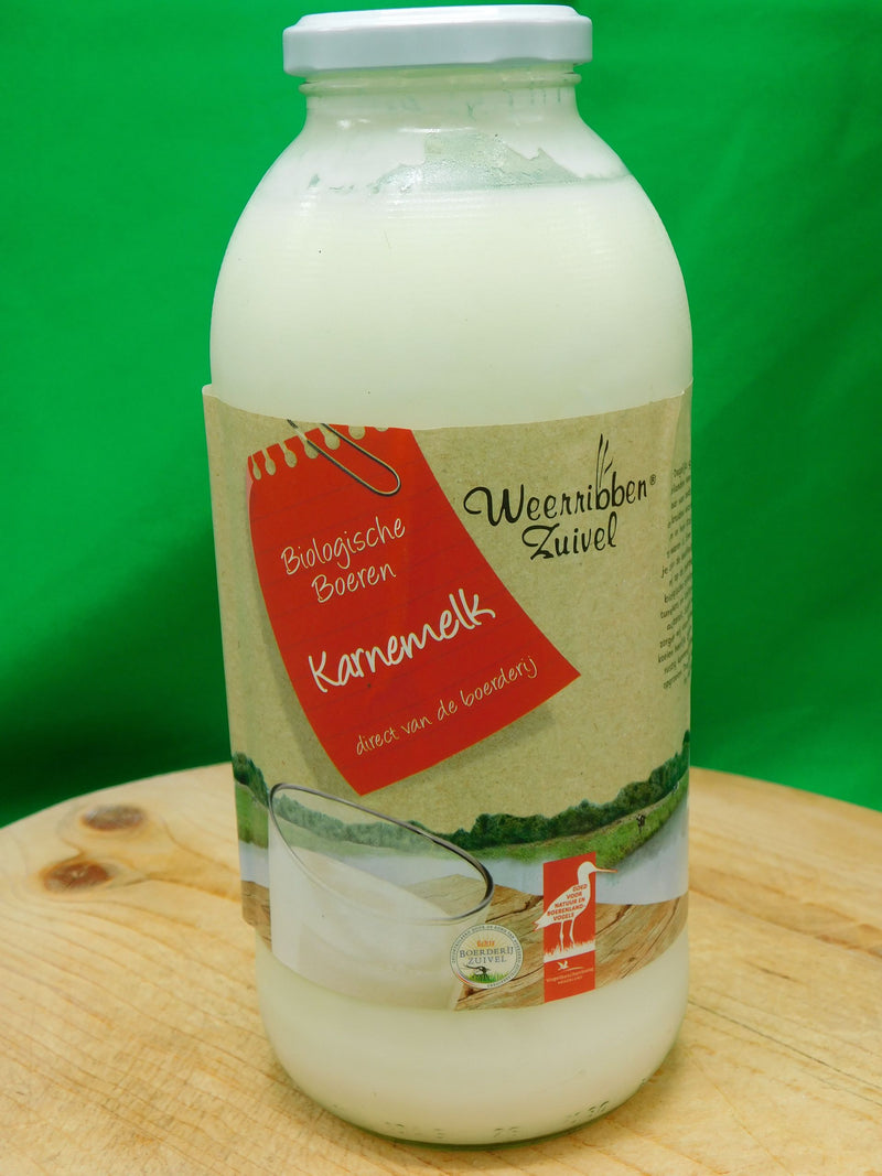 Karnemelk glas 1 ltr (incl. statiegeld) (BIO)