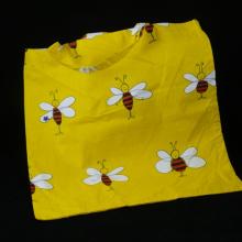 Linnen tas geel bijtjes