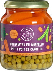 Doperwten en wortelen extra fijn Your Organic Nature 340 gram