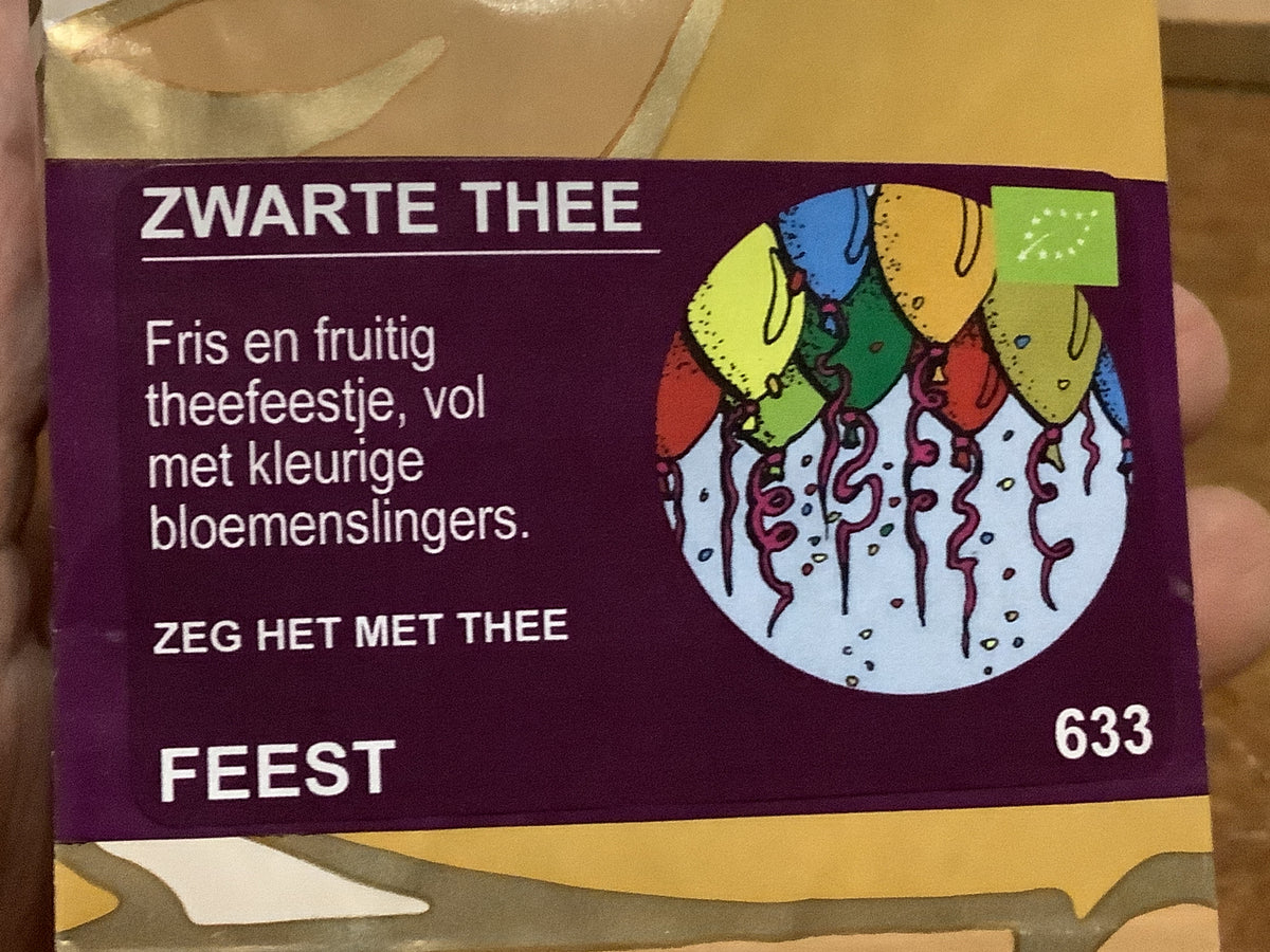 Feest – biologische zwarte thee de Theefabriek 85 gram