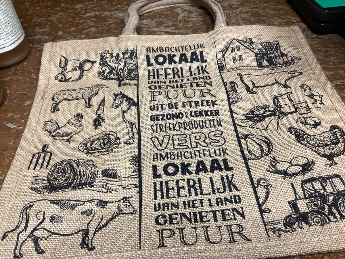 Jute tas, lokaal, heerlijk…