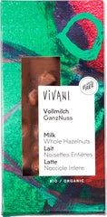 Melkchocolade hele hazelnoten Vivani 100 gram