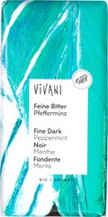 Pure chocolade pepermunt Vivani 100 gram