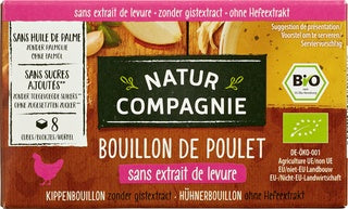 Kippenbouillonblokjes gist/suikervrij Natur Compagnie 8x10g