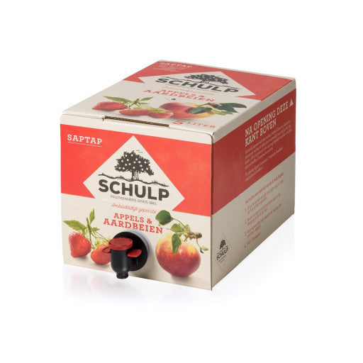 Saptap  appel-aardbei Schulp 5 liter