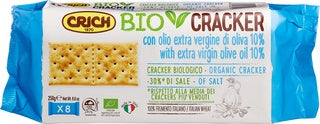 Ongezouten extra virgine olijfolie crackers Crich 8x31.25g