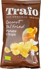 Aardappelchips gebakken in kokosnootolie Trafo 100 gram
