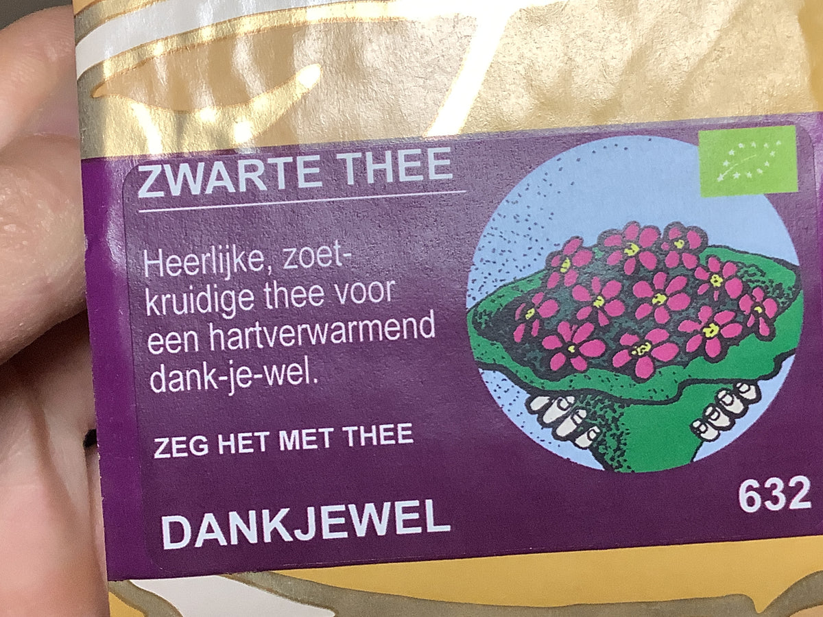 Dankjewel – biologische zwarte thee Theefabriek 70 gr
