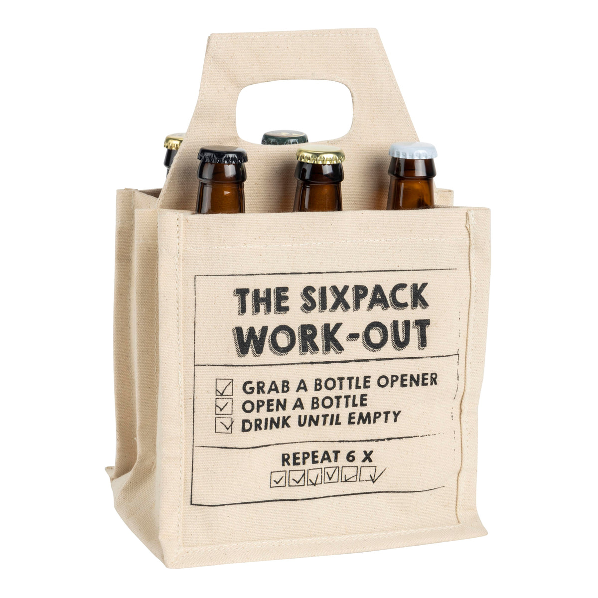 Bier tas sixpack leeg
